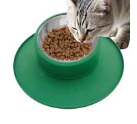 No Tip Pet Water Bowl | Silicone Stainless Steel Non Skid Feeder,Spill Proof Puppy Food Feeder,for Travel Indoor Kennel Small 11.02x11.02x3.35 InchesWater Food Feeding