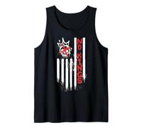 No to Kings Day in America March and Protest Drapeau américain Crâne Débardeur