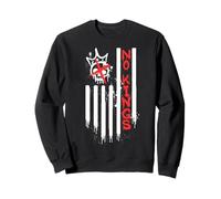 No to Kings Day in America March and Protest Drapeau américain Crâne Sweatshirt
