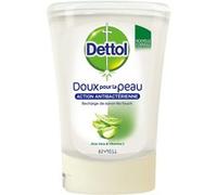 Dettol Savon Liquide Recharge Mains Aloe Vera Action Anti-Bactérienne Flacon 250ml