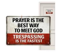 No Trespassing Sign, Metal Decorative Warning Sign Private Property Fence Signage Durable Outdoor Security Notice Plate, for Home Yard Fence Bathroom Dorm Hotel Apartment Office Business Use