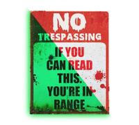 No Trespassing Signs for Halloween Retro Fashion Chic Funny Sign for