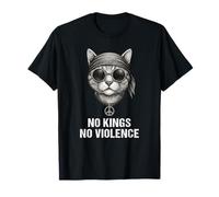 No Violence No Kings Chat Peace Signe Bandana Drapeau US T-Shirt