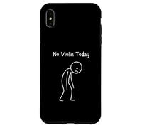 No Violin Today - Amoureux de Violon Triste Stickman Coque pour iPhone XS Max