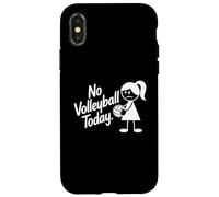 No Volleyball Today Sad Stick Figurine Coque pour iPhone X/XS