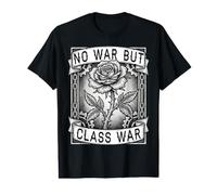 No War But Class War Drapeau de la fête du Travail Fleur épineuse T-Shirt Graphique avec Valeur