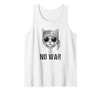 No War Chat Peace Signe Bandana US Drapeau Anti Guerre Cat Débardeur