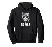 No War Chat Peace Signe Bandana US Drapeau Anti Guerre Cat Sweat à Capuche