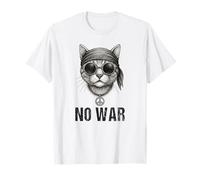 No War Chat Peace Signe Bandana US Drapeau Anti Guerre Cat T-Shirt