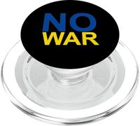 NO War - Grande Police en Bleu et Jaune Couleurs de l'Ukraine PopSockets PopGrip pour MagSafe