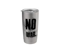 NO WAR Stop War Peace Gobelet isotherme en acier inoxydable double paroi