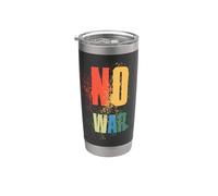 NO WAR Stop War Peace Gobelet isotherme en acier inoxydable double paroi