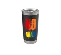 NO WAR Stop War Peace Gobelet isotherme en acier inoxydable double paroi