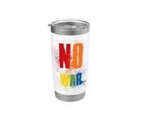 NO WAR Stop War Peace Gobelet isotherme en acier inoxydable double paroi