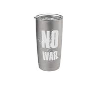 NO WAR Stop War Peace Gobelet isotherme en acier inoxydable double paroi