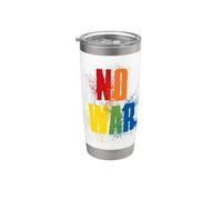 NO WAR Stop War Peace Gobelet isotherme en acier inoxydable double paroi