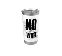 NO WAR Stop War Peace Gobelet isotherme en acier inoxydable double paroi