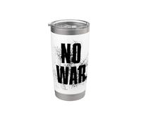 NO WAR Stop War Peace Gobelet isotherme en acier inoxydable double paroi