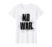 NO War Stop War Peace T-Shirt Graphique avec Valeur, Femme, Blanc, S