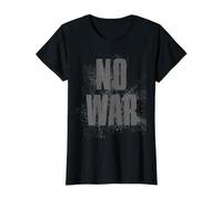NO War Stop War Peace T-Shirt Graphique avec Valeur, Femme, Noir, M