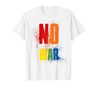 NO War Stop War Peace T-Shirt Graphique avec Valeur, Homme, Blanc, M