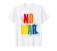NO War Stop War Peace T-Shirt Graphique avec Valeur, Homme, Blanc, M