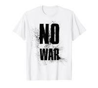 NO War Stop War Peace T-Shirt Graphique avec Valeur, Homme, Blanc, XL
