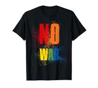 NO War Stop War Peace T-Shirt Graphique avec Valeur, Homme, Noir, M