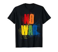 NO War Stop War Peace T-Shirt Graphique avec Valeur, Homme, Noir, M