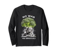 No War Yes Brocoli - Humour végétal Anti-Guerre Manche Longue