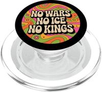 No Wars No Ice No Kings Protest Demonstration Hippie rétro PopSockets PopGrip pour MagSafe