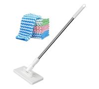 No Wash Mop, Automatic Change System, Zero Touch Dust Cleaning Flat Mop with Hands Free Pad Release, Detachable Floor Cleaner with Slim Low Profile Head, Cleaning Supplies, for Home Office Apartment