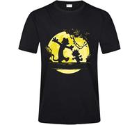 No Worries Calvin and Hobbes T Shirt Mens Fashion Casual 100% Cotton T Shirts for Men Black