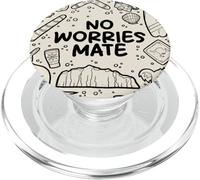 No Worries Mate - Aussie Humour Design PopSockets PopGrip pour MagSafe