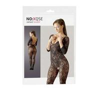 NO:XQSE - Body résille à motif floral - noir - taille S-L