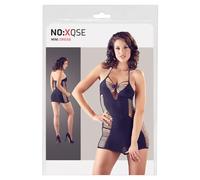 NO:XQSE - robe à résilles et string à col - noir (S-L)