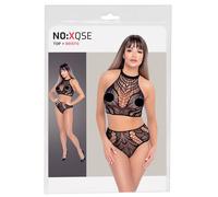 NO:XQSE - robe filet deux pièces noire (S-L)