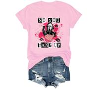 No You Hang Up Shirt No You Hang Up Scream Shirt T-shirts graphiques, rose, M