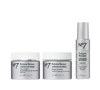 NO7 Future Renew Damage Renversal Set Saret Set - Anti-Aging Face Serum (.33 Fl Oz) Creme Day avec SPF 25 (1,69 fl oz) et creme de nuit (1,69 fl