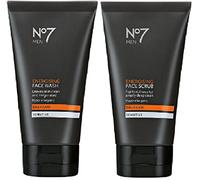 No7 (LOT DE 2) Nettoyant visage énergisant pour hommes x 150 ml et Gommage visage énergisant pour hommes x 150 ml