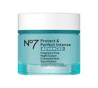No7 Protect & Perfect Intense Advanced Fragrance Free Night Cream Crème de nuit à la vitamine E et au beurre de karité pour le visage avec technologie de peptides de collagène