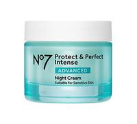 No7 Protect & Perfect Intense Advanced Night Cream - Crème hydratante anti-âge pour le visage - Contient de la vitamine E et du beurre de karité pour des résultats brillants - Utilisation de la