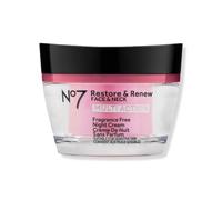No7 Restore & Renew Crème de nuit multi-action pour le visage et le cou - Peptides de collagène anti-âge - Acide hyaluronique hydratant + parfum raffermissant de la peau (50 ml)