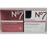 No7 Restore & Renew Crème visage et cou Multi Action Day/Night 2 x 50 ml