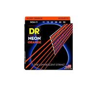 DR NOA-11 - Hi-Def Neon - Orange, jeu guitare acoustique, Custom Light 11-50