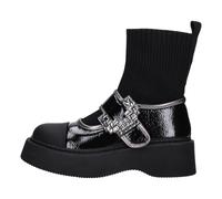 Noa Harmon - Bottes en cuir et tissu - Femme - Chaussures - Noir - Taille: 41 EU