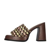 Noa Harmon - Mules en similicuir - Femme - Chaussures - Brun - Taille: 39 EU