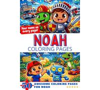 Noah Coloring Pages: Awesome Impact! Your name on every page - Noah coloring book - 6x9" - 50x Noah coloring page - Perfect Gift