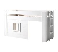 Vipack Lit Mezzanine Pin Massif Laqu Blanc Noah 90