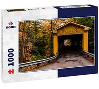 Noah Puzzle historique Windsor Mills Pont couvert en automne - Comté d'Ashtabula, Ohio, 1000 pièces